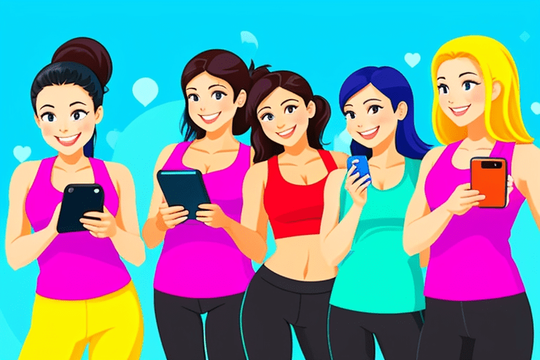 girls enjoying their smartphones content