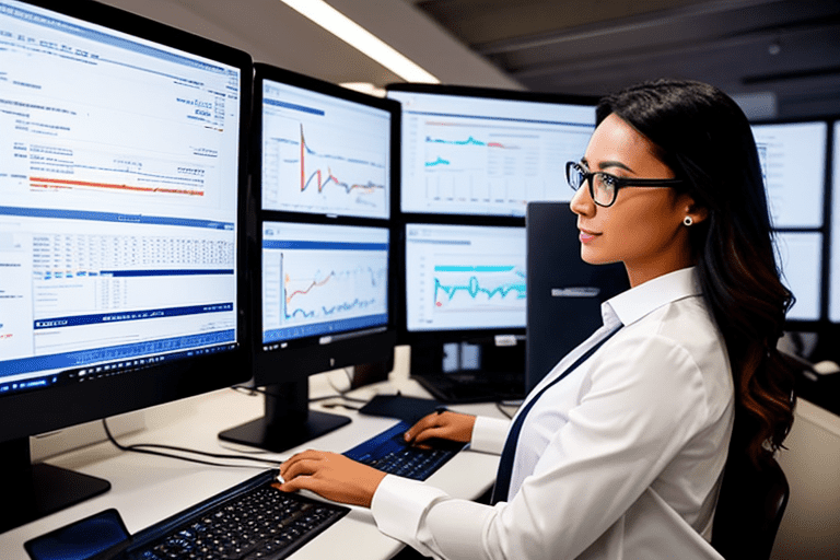 digital marketer in front of desktop